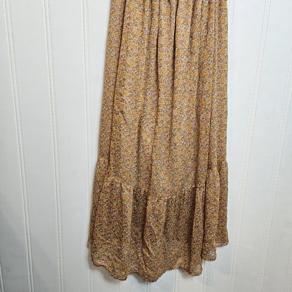 ASTR the Label Midi Dress Womens Size M Montreal Orange Multi Floral - Picture 10 of 16